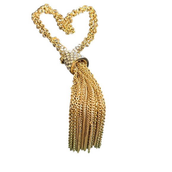 Chic Gold Tassel Necklace - Picture 3 of 10